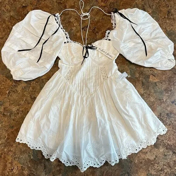 knee length dresses for ladies FOR LOVE & LEMONS Elea Asymmetrical Mini Dress  Lusso Di Luna Boutique